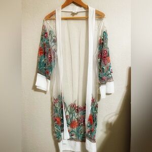 WoWo White Sheer Duster